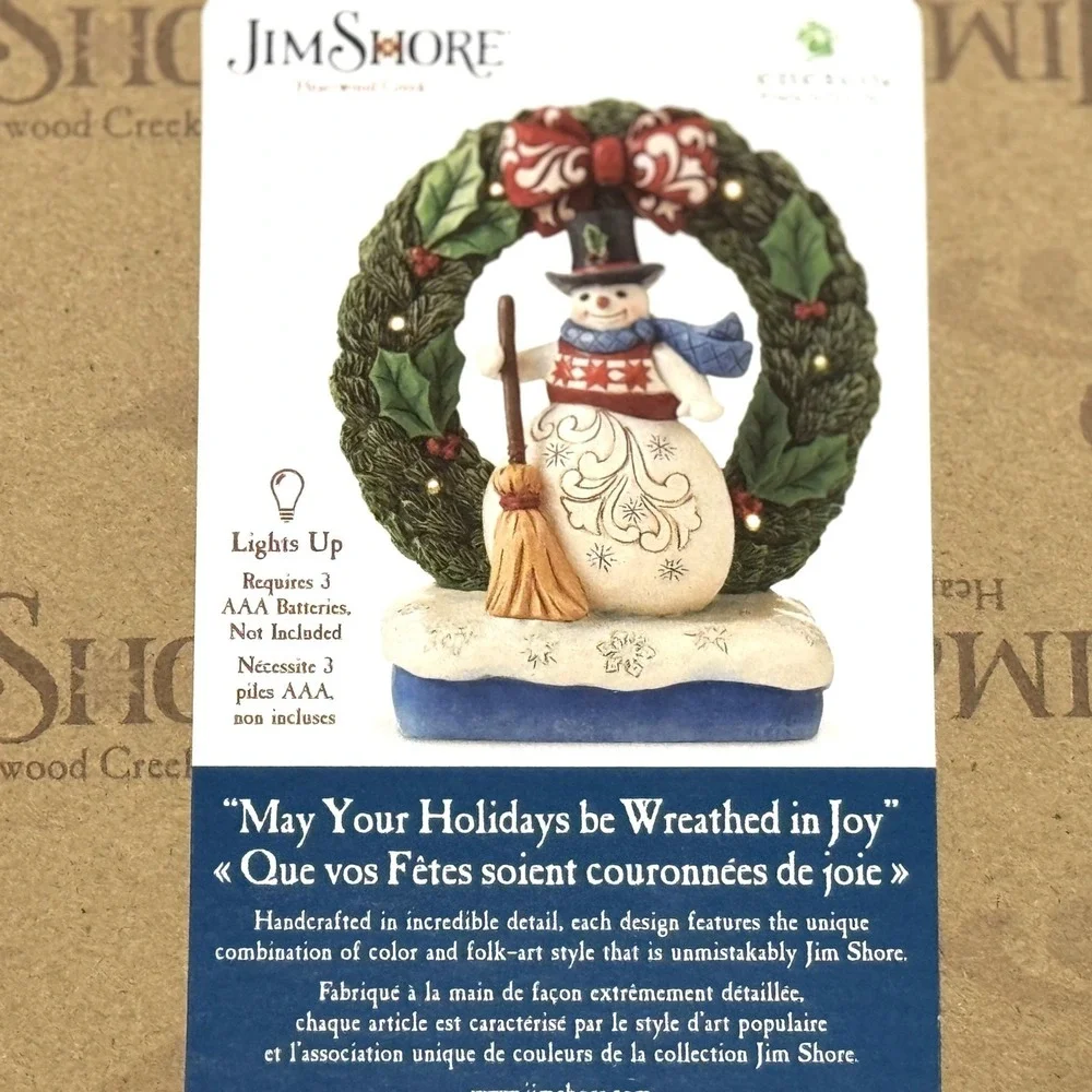 Jim Shore 6013744 May Your Holidays be Wreathed in Joy BRAND NEW in BOX